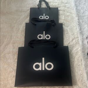 Alo Black Shopping Bags (3 TOTAL)